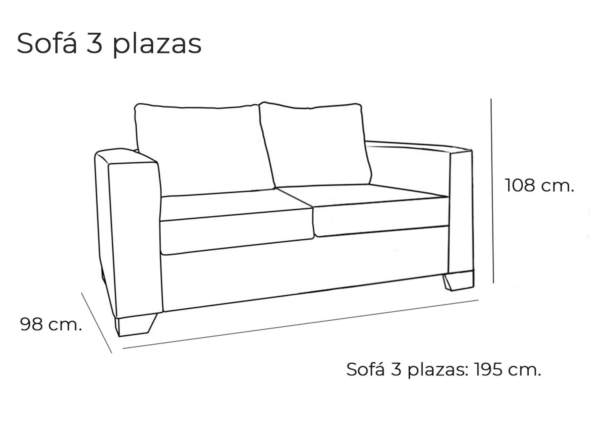comprar sofá 3 plazas online